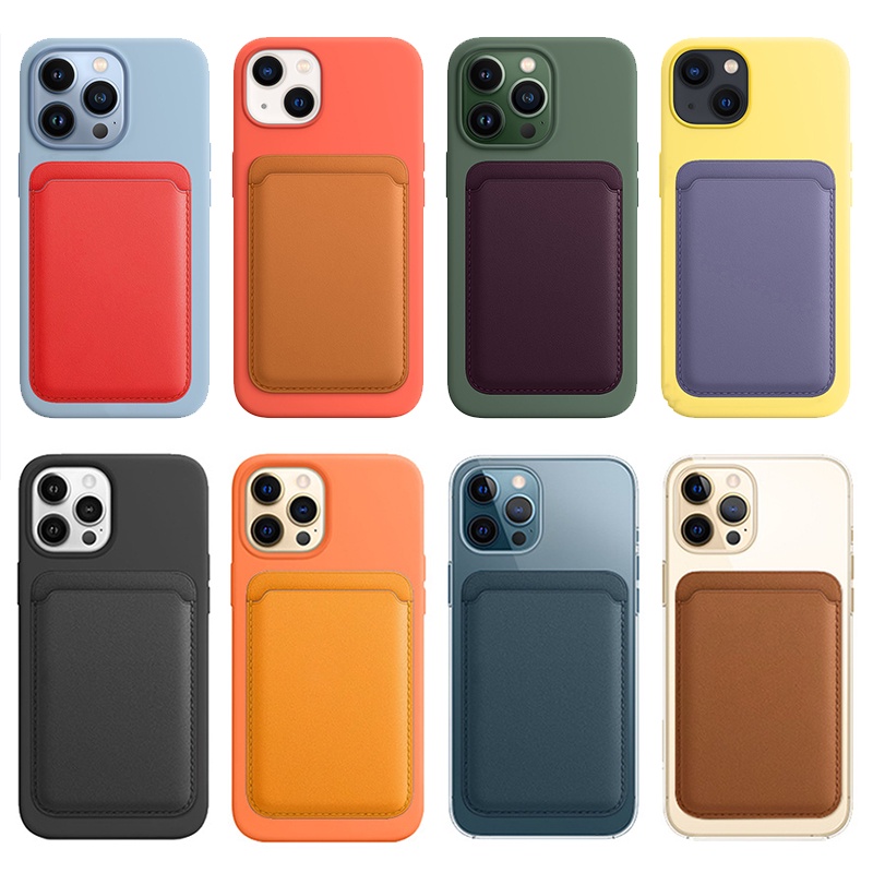 Leather Pouch Cover Magnetic Fashion Wallet Card Bag For Phone Case For iPhone 14 13 Pro Max 12 Mini 11 With LOGO
