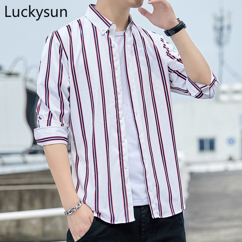 long sleeve colorful striped shirt