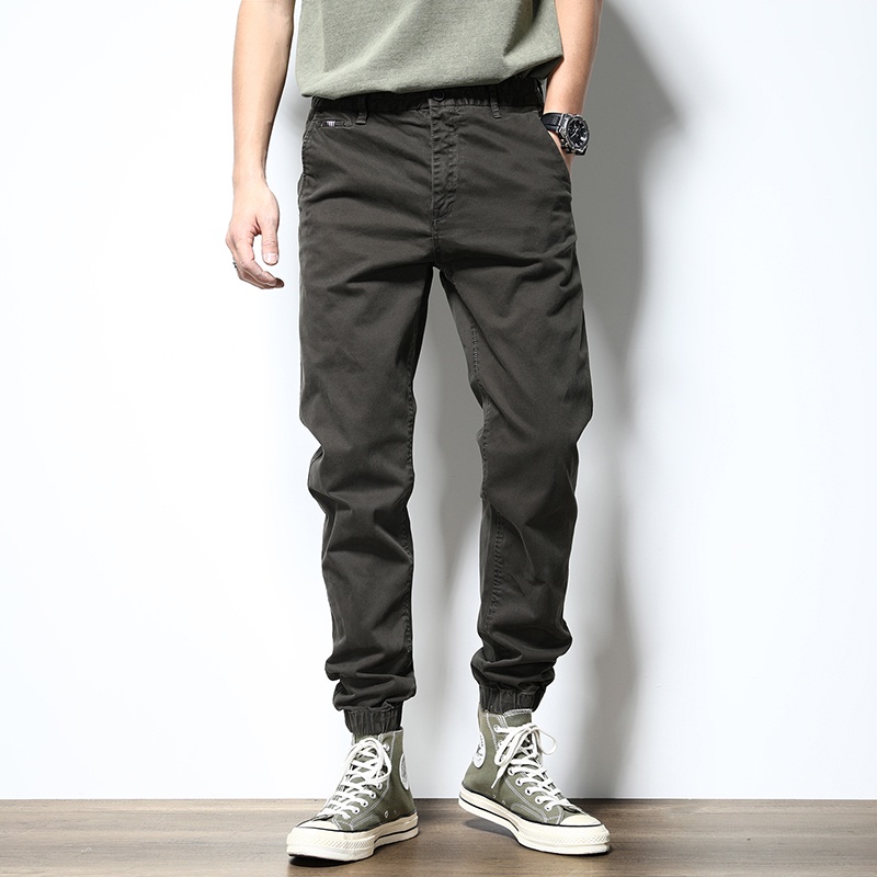 Mens cotton hot sale jogger pants