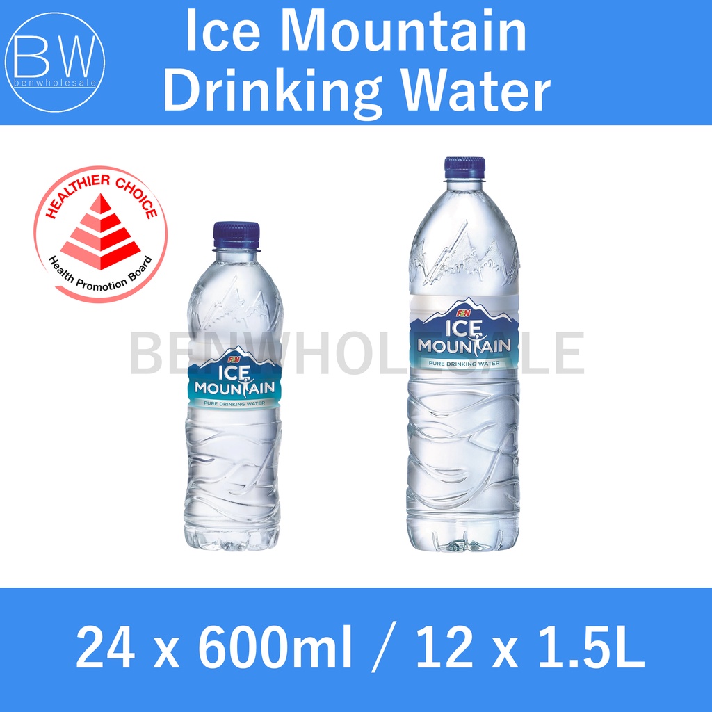 Ice Mountain Drinking Water (SG STOCK) (600ml / 1.5L Carton) | Shopee ...