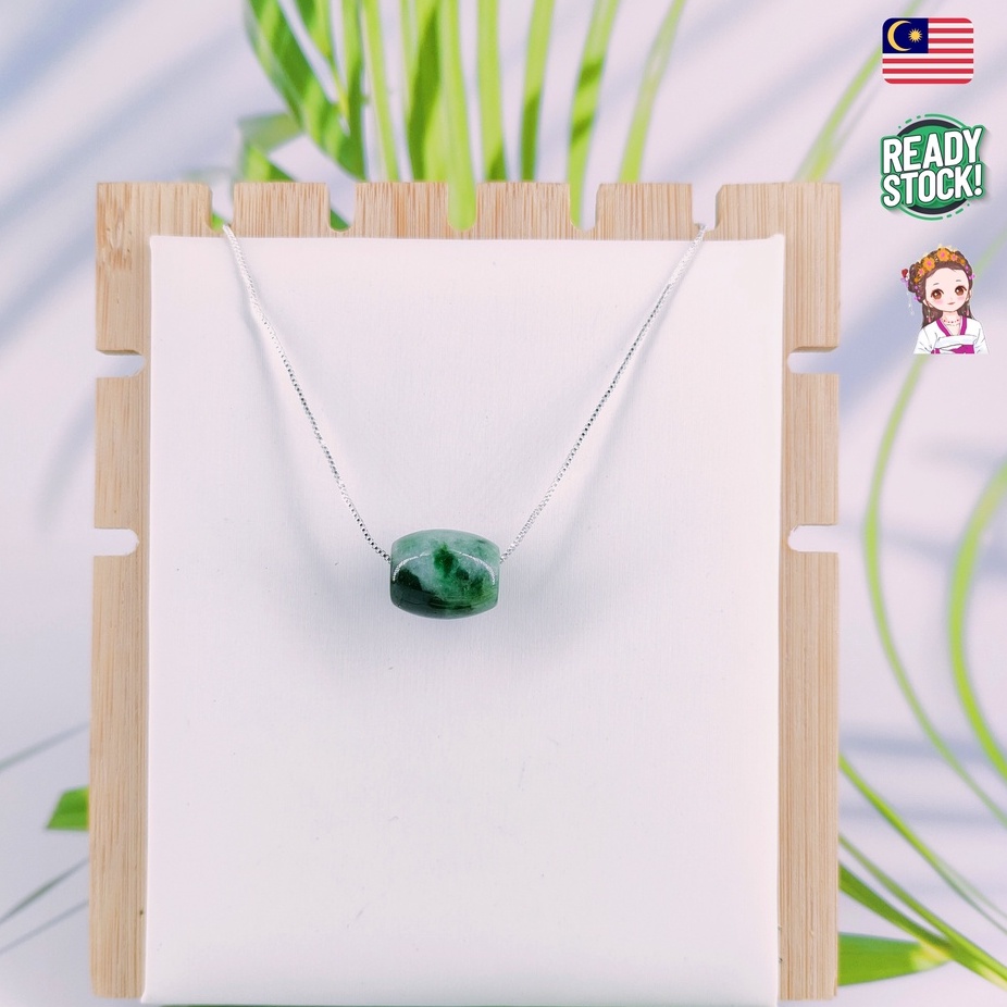 Pendentif En Jade Malais Vert Avec Strass - Bijou Fantaisie élégant Pour Femme