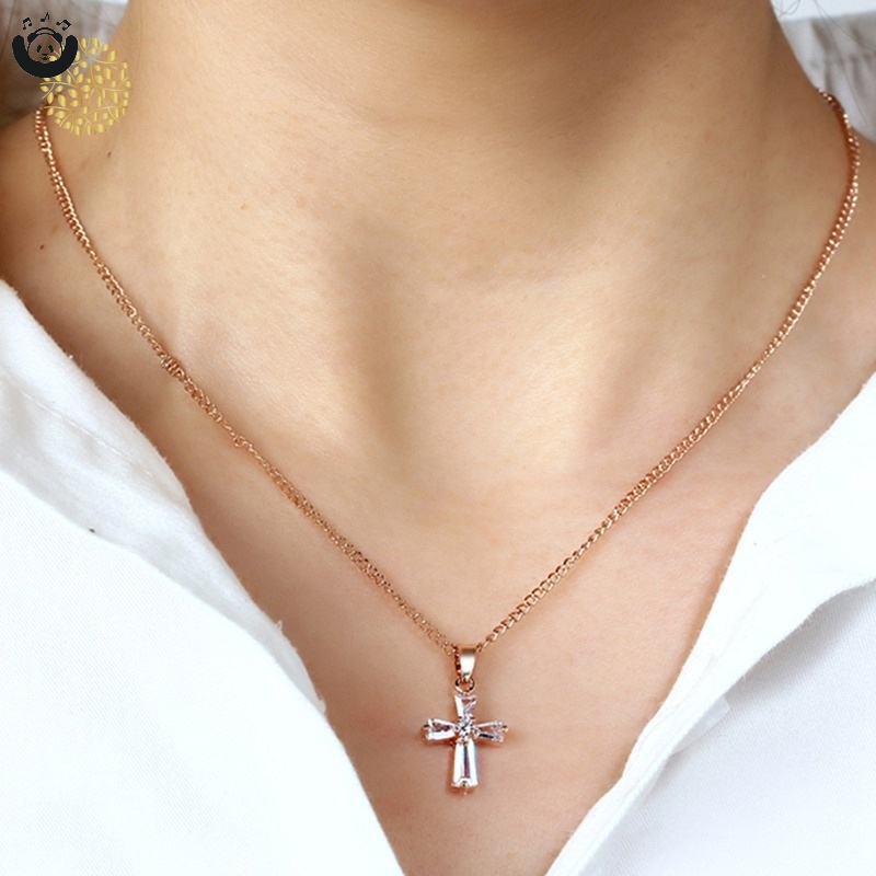 Gold cross necklace for on sale girl