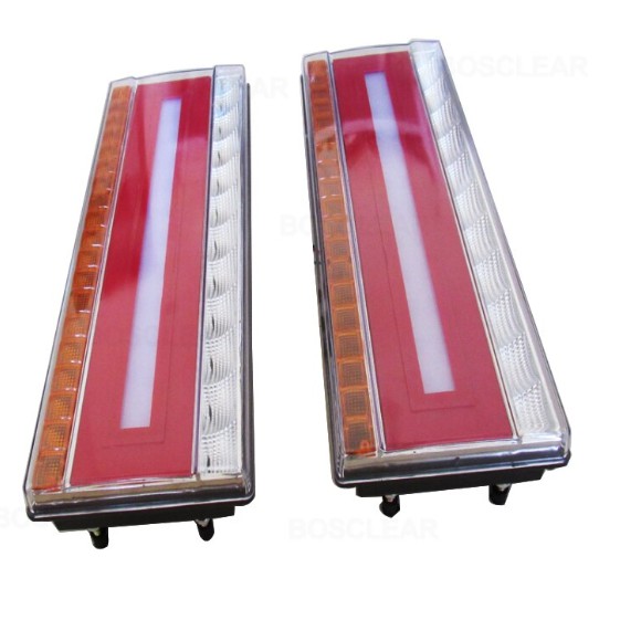 J101S13 1pair 2unit universal truck trailer led waterproof rear tail ...