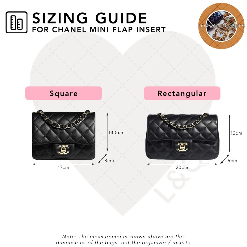 SG]❤️Chanel Mini Square Rectangular Bag Organizer bag Insert, Shaper, Quality Felt Bag Organiser, Bag Care Protect