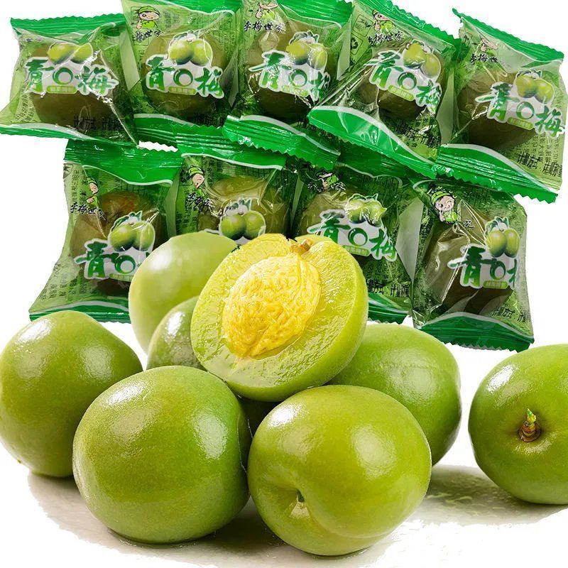 爽脆青梅酸甜果干蜜饯单独包装新鲜腌制 Crispy Green Plum Sweet Sour Dried Fruit Candied ...