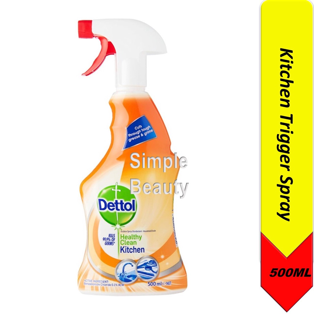 Dettol Healthy Clean Kitchen Trigger Spray 500ML | Shopee Singapore