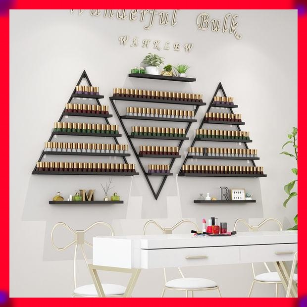 Wall Shelf Nail Polish Rack Organizer Metal Wall Mounted Stand Display ...