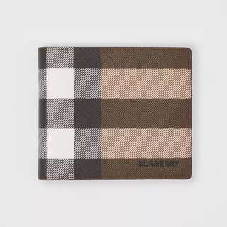 Men's Bifold Wallet With Check Motiv by Burberry