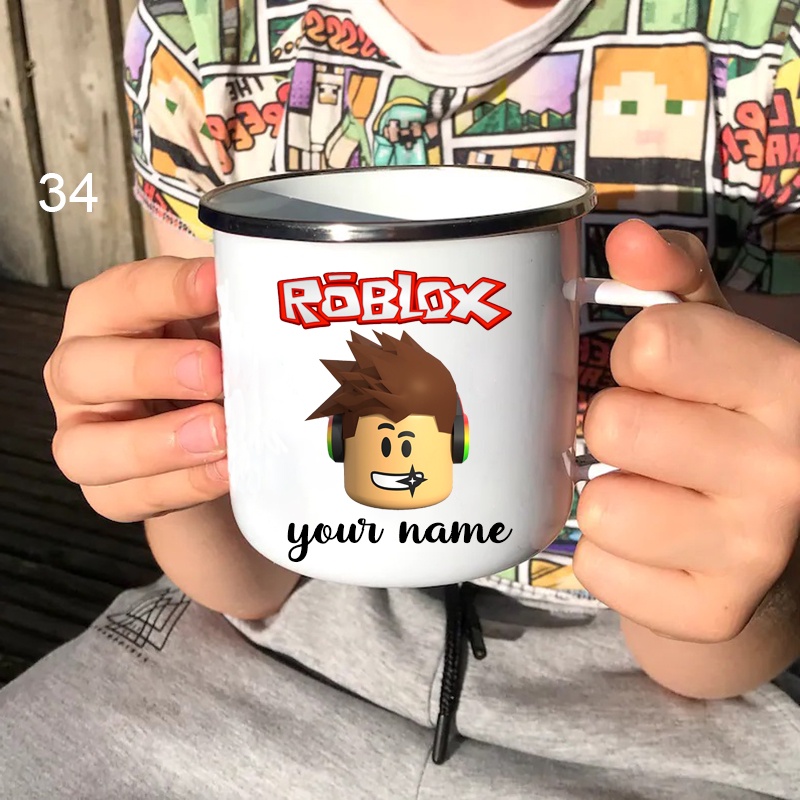 Free Add Name Roblox Mugs Name Print Enamel Cups Coffee Mugs Handle