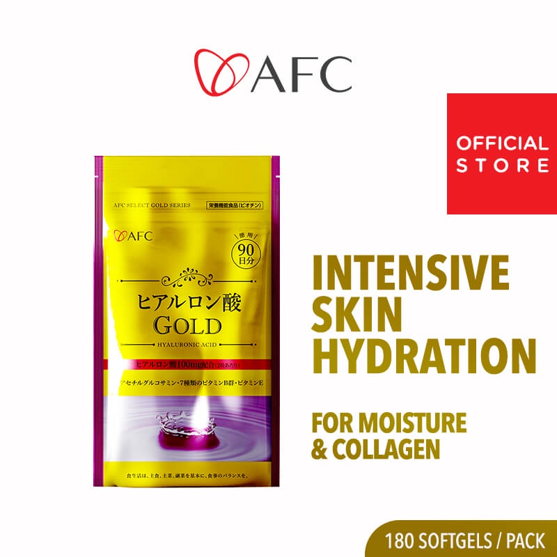 AFC Hyaluronic Acid GOLD - Intensive Deep Hydration for Youthful Smooth Radiant Skin - For Lines Wrinkles Hair Joints