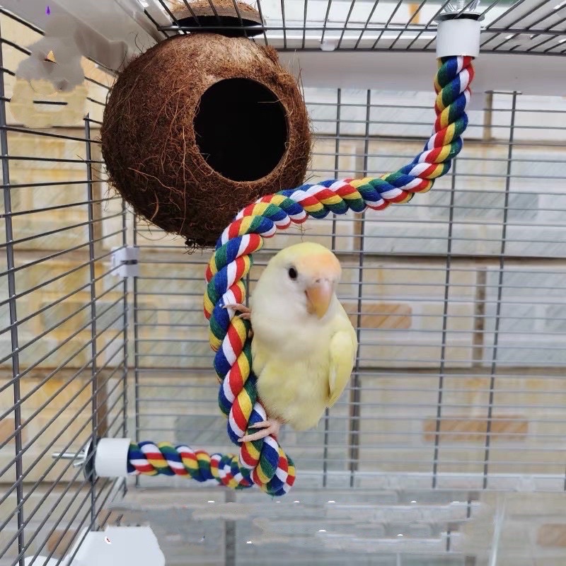 [SG Local Seller] Parrot climbing rope bendable flexible stand rope toy ...