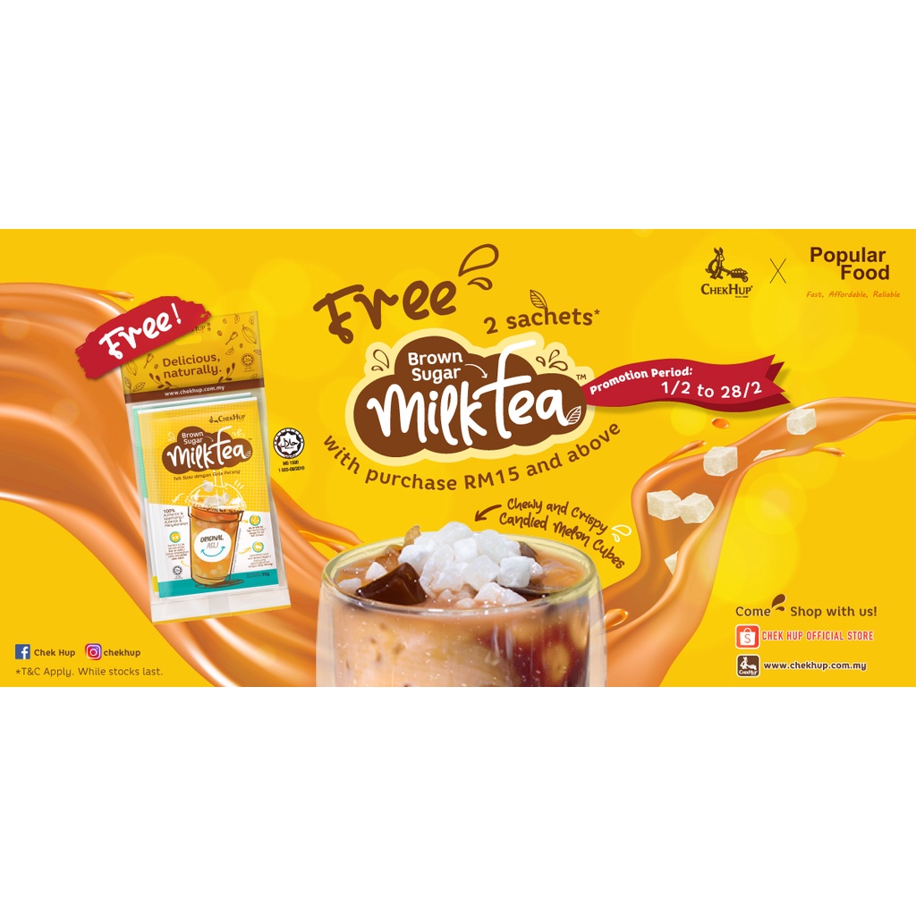 Sample Chek Hup Brown Sugar Milk Tea 2 Sachets | Shopee Singapore