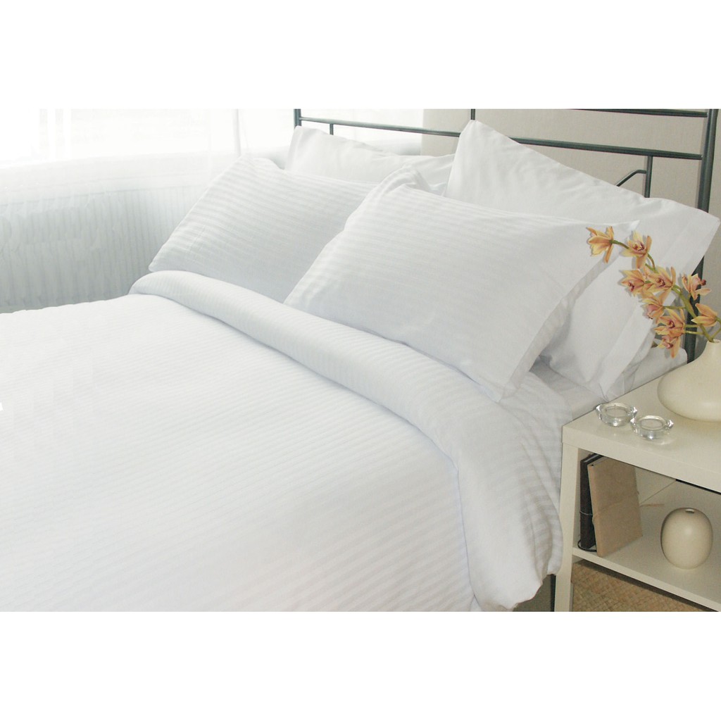 Accessorize White Tailored Hotel Deluxe Cotton Quilt Cover Set Super King