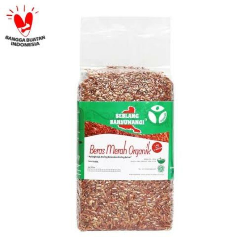 MERAH Cracked Brown Rice Organic Skin VACUUM 1KG | Brown Rice | Seblang ...