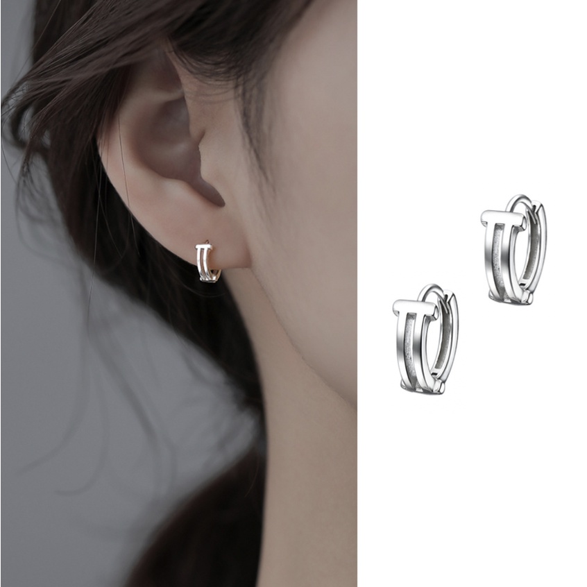 Golden Circle Personality Twisted High Sense S925 Sterling Silver Ear Clip