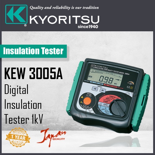 Kyoritsu 3005A 1 Kv Digital Insulation Tester KEW 3005A