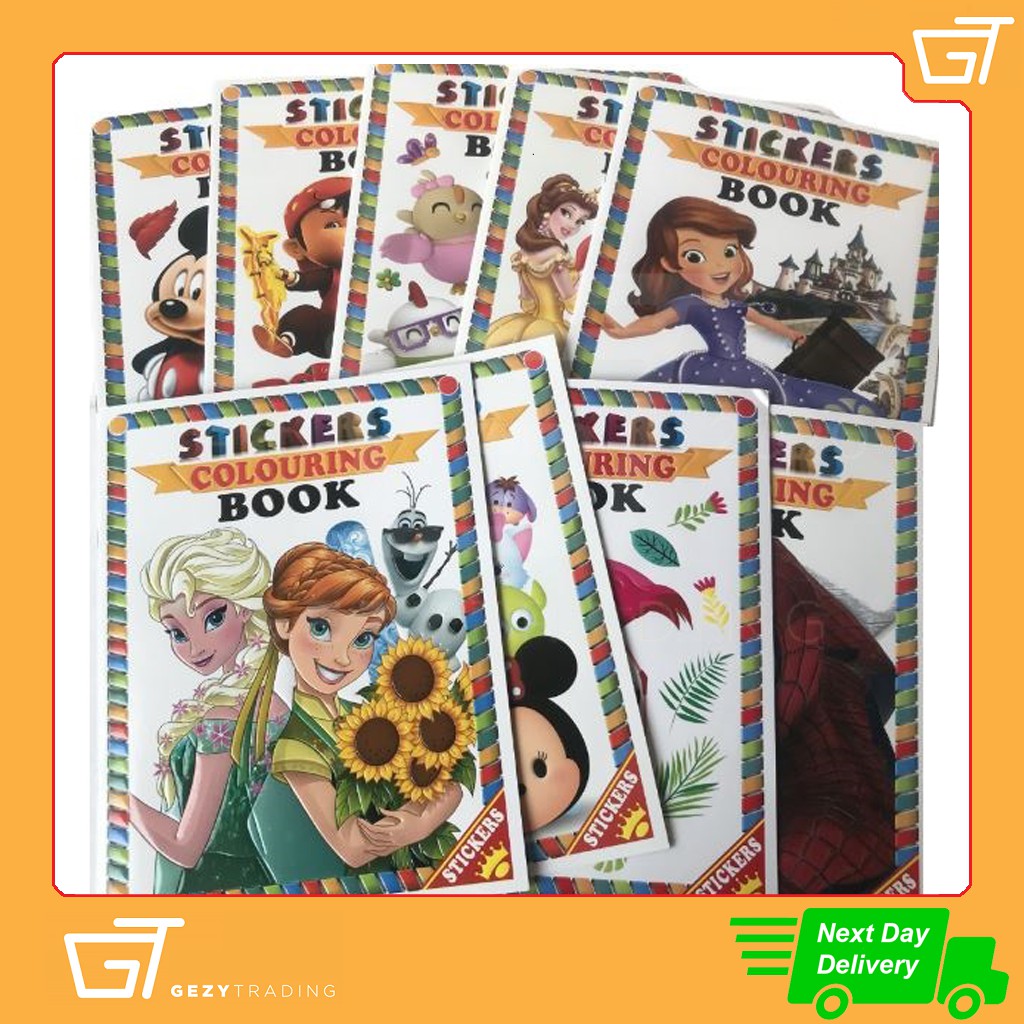 Kid Cartoon Coloring Book sticker Early Learning Cartoon Sticker ...