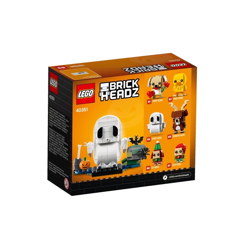 In Stock Lego 40351 Brick Headz Brickheadz Ghost Seasonal Halloween RETIRED AND RARE SET New In Sealed Box Shopee Singapore