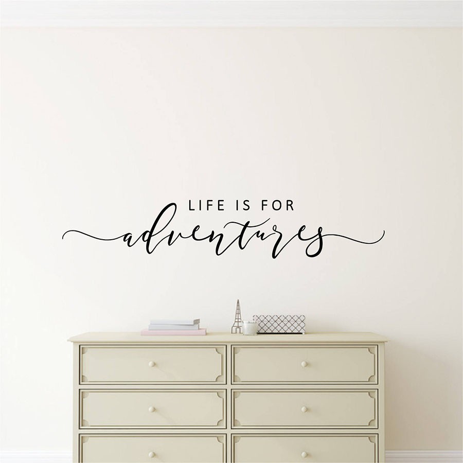 Lettering Wall Sticker Life is for Adventures Wall Decal Quote ...