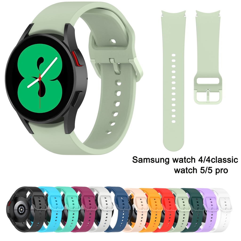20mm Silicone watch Band For Samsung Galaxy Watch 4 6 classic 46mm 42mm ...