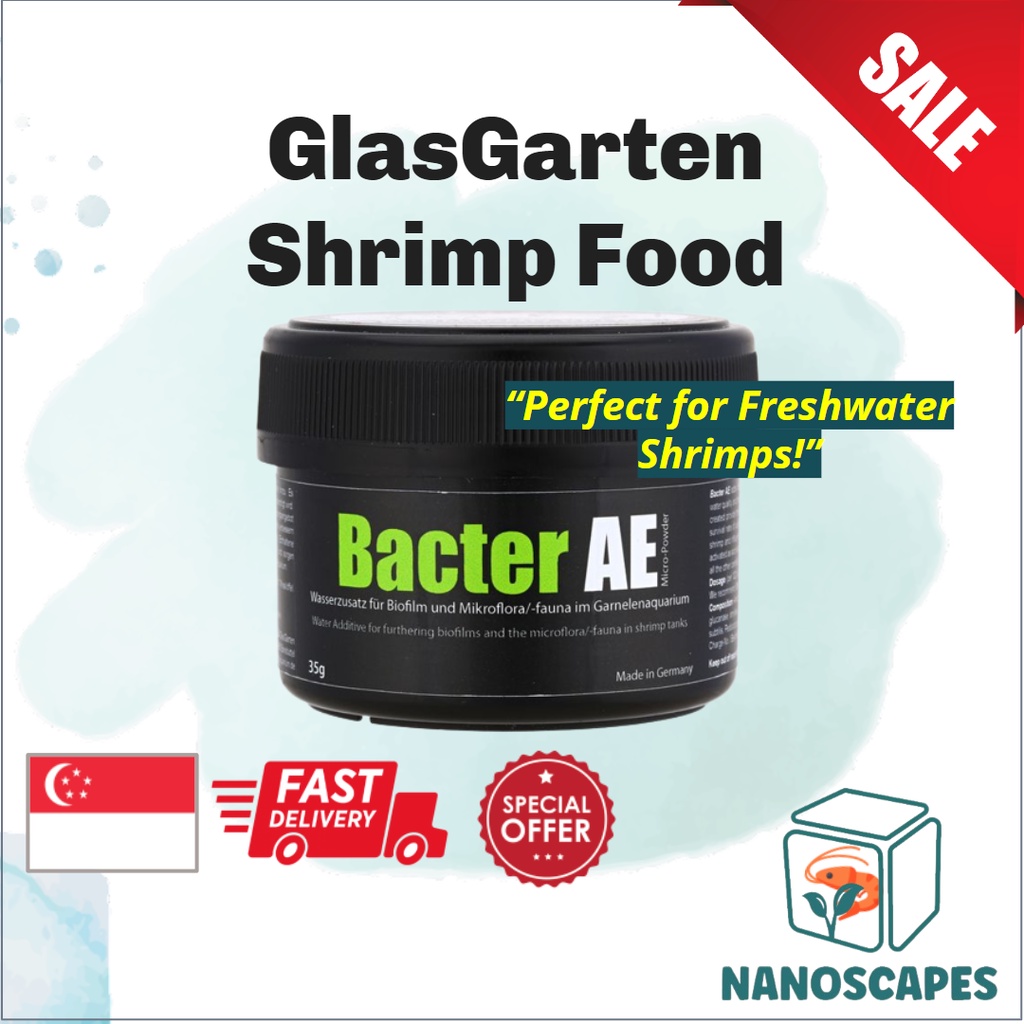 NANOSCAPES] GlasGarten Bacter AE High Quality Powder Food for Shrimp  BacterAE