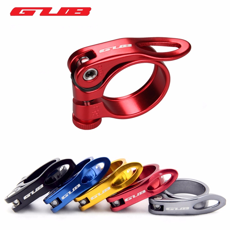 Gub Stout aluminum bicycle seat tube clamp ultra light quick release 31.8 mm 34.9 mm mountain bike Shopee Singapore