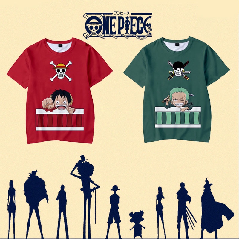 New Style Children's Clothing one piece Anime 3D Digital Printing Peripheral Trendy Fashion Summer Short Sleeve t-shirt