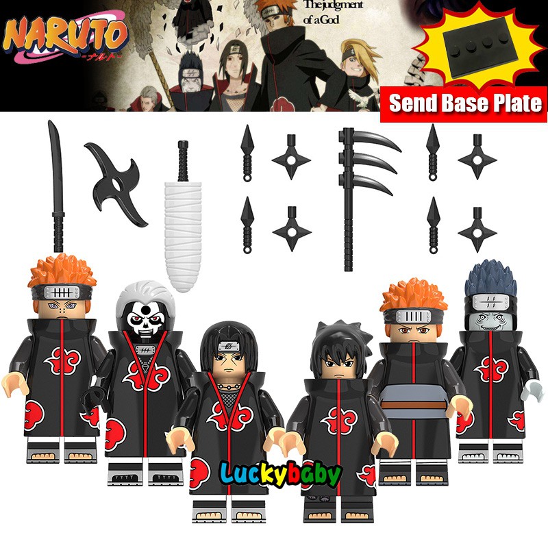 Naruto Anime Minifigures Uzumanki Naruto Itachi Uchiha Hidan Building ...