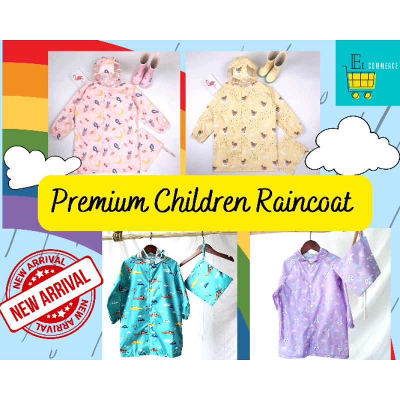 Design colourful Raincoats for kids children outdoor Shopee Singapore