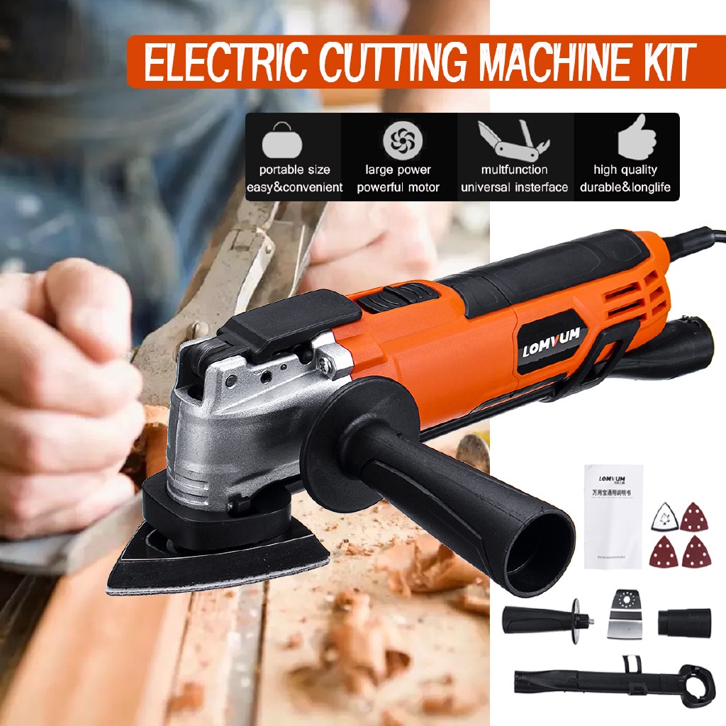 Multi-function Oscillating Tool Kit 300W Electric Woodworking Cutting ...