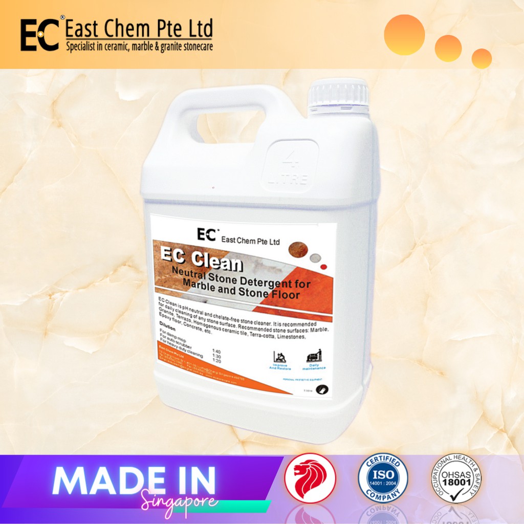 EC Clean (4L) Neutral Cleaner for Natural Stone by EastChem Non-sticky ...