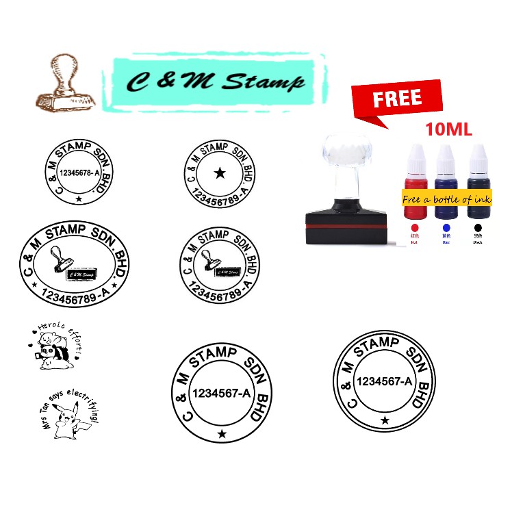 Company Stamp chop/ selfinking stamp /customized name stamp