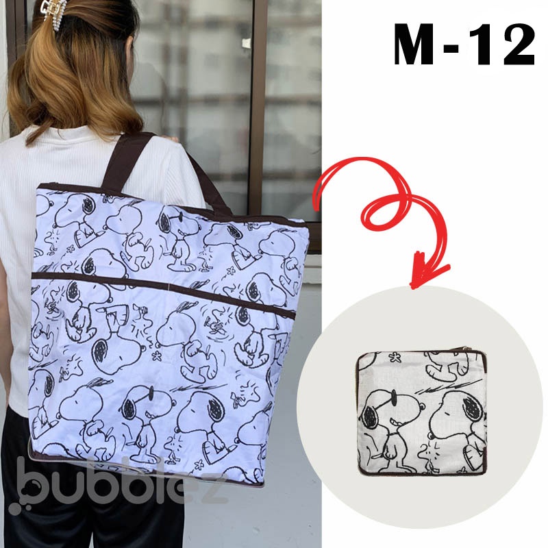 FOLDABLE BAG W ZIPPER MEDIUM SIZE ECO TOTE INSTOCK Shopee Singapore