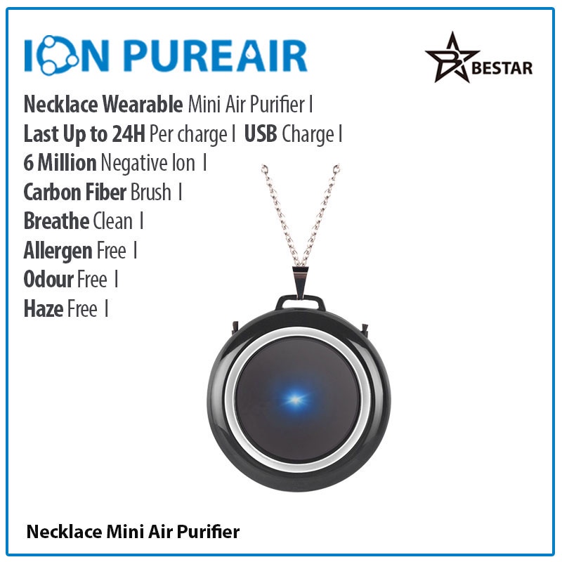 Anion wearable store purifier necklace