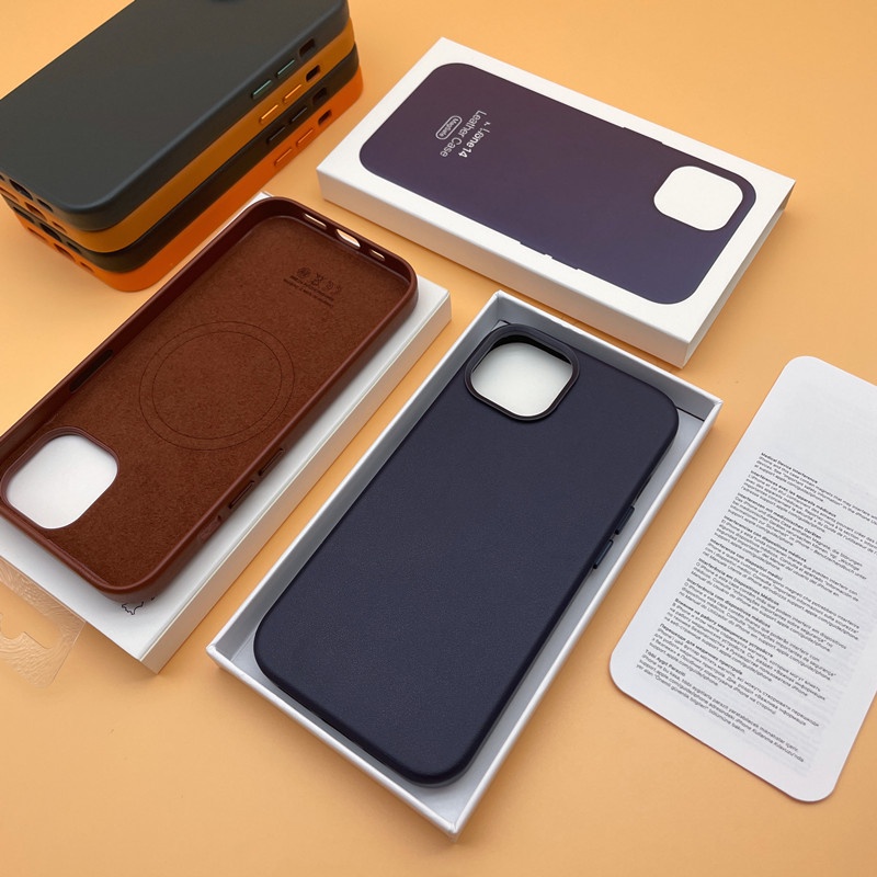 Suitable for iPhone 14Pro max Phone Case 14 Plus Leather Magnetic Suction 14Pro Protective Case IPhone 14