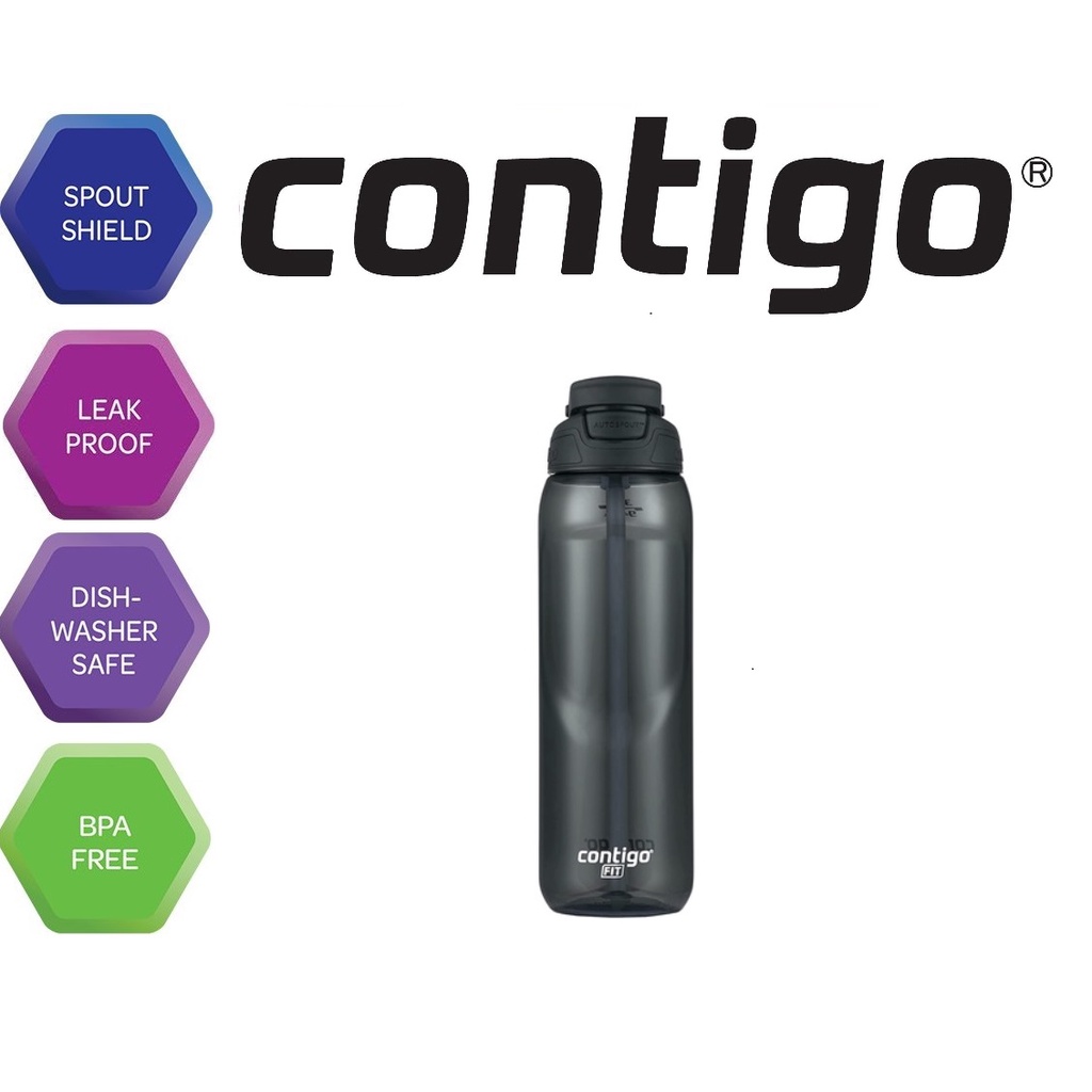  Contigo Fit Autoseal Water Bottle, 32 Oz, Licorice