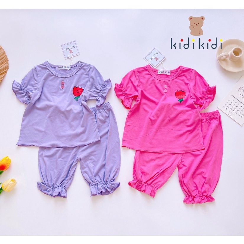 Kidi Girl Cold T-Shirt Set Wide Form T-Shirt _ TL6 | Shopee Singapore