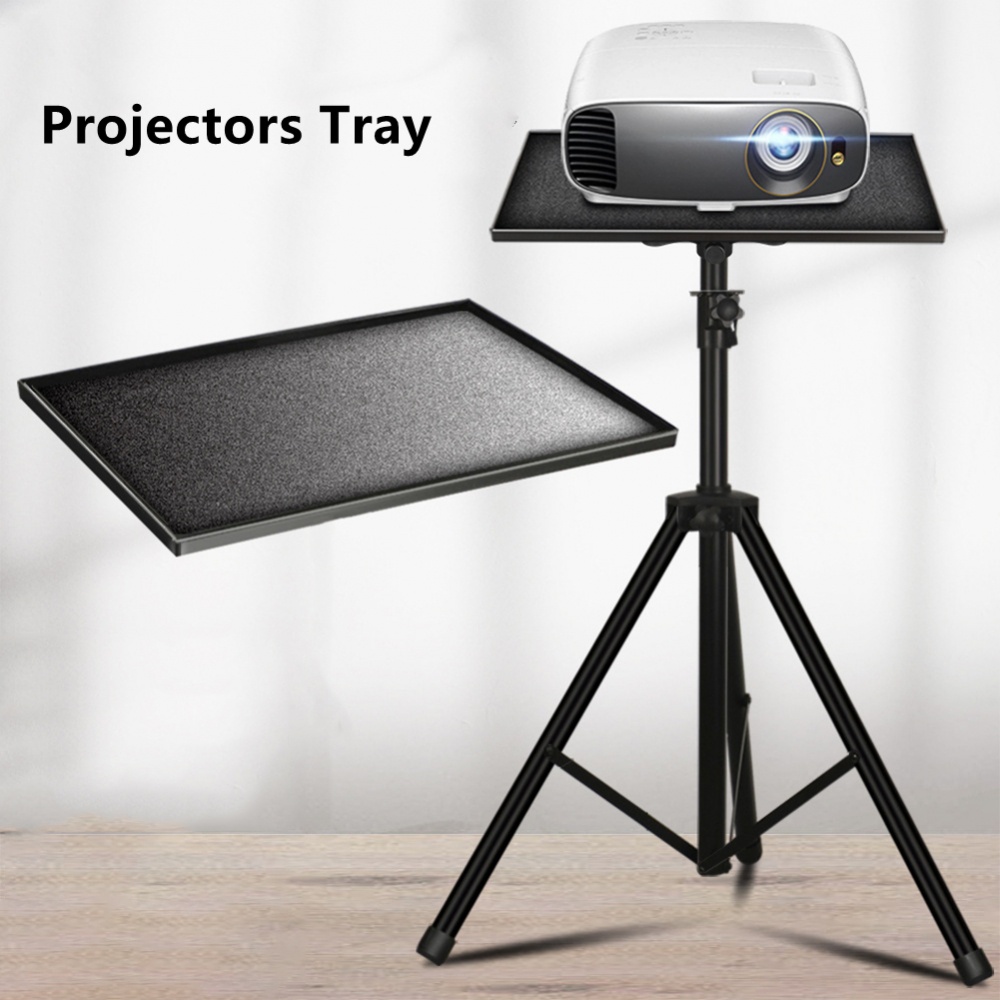 Folding Tripod Stand Projectors Tray Platform Holder 1/4in Adapter for