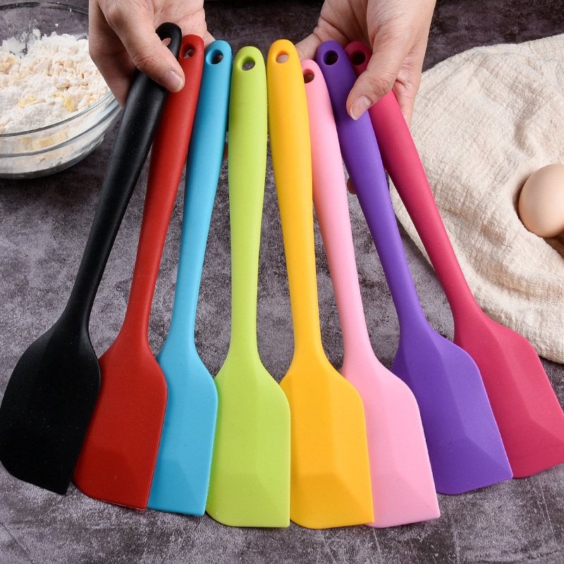  High Heat Resistant Silicone Scraper Spoon Commercial Spatula  for Cooking, Rubber Spatula Set of 2 (9.5''): Home & Kitchen