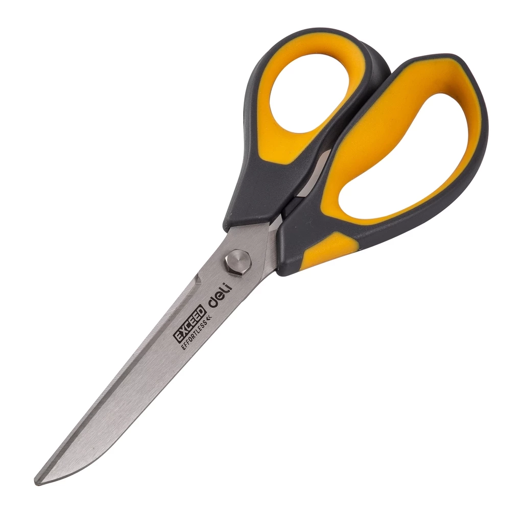 Deli Effortless Scissor / Gunting Ringan dan Mudah Digunakan Desain Ergonomis Warna Abu-abu E77762 - Gambar 3