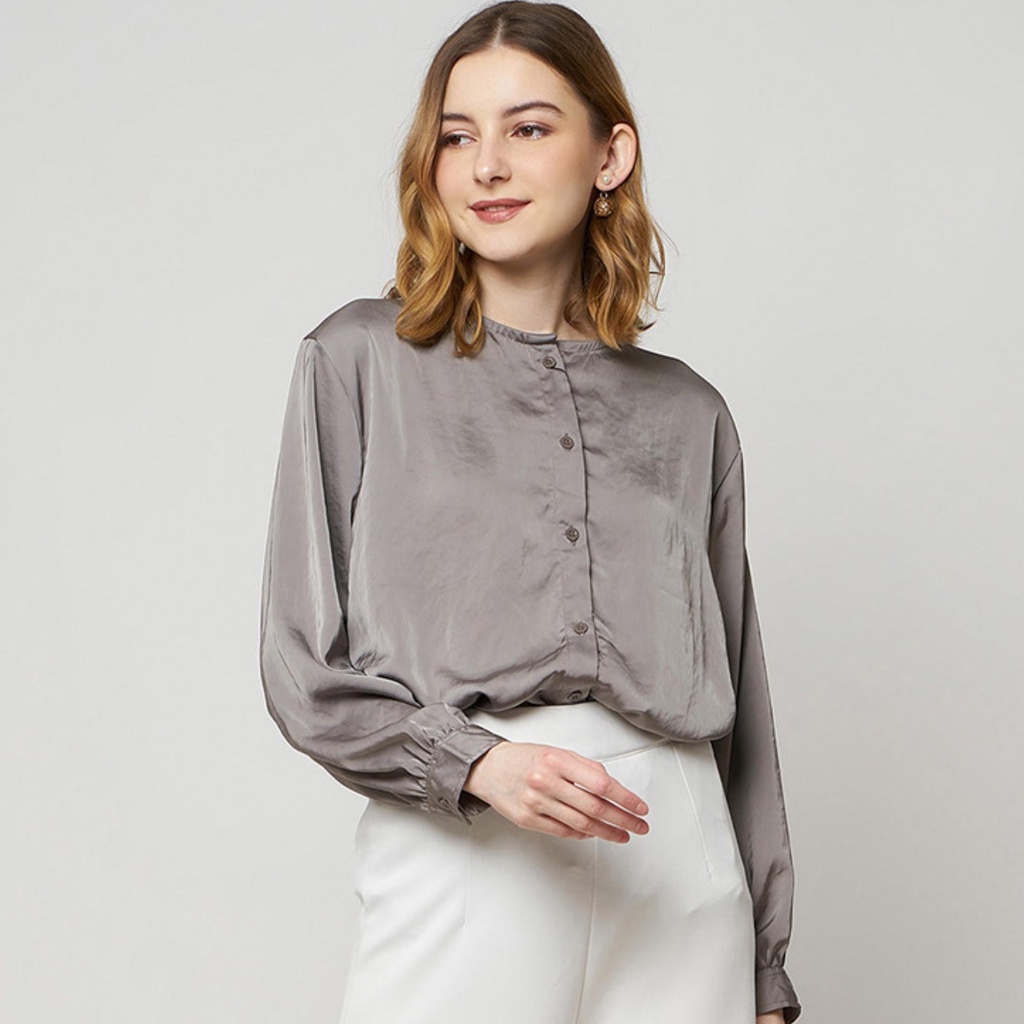 Monellina 601329 Blouse Oversize Wanita Lengan Panjang