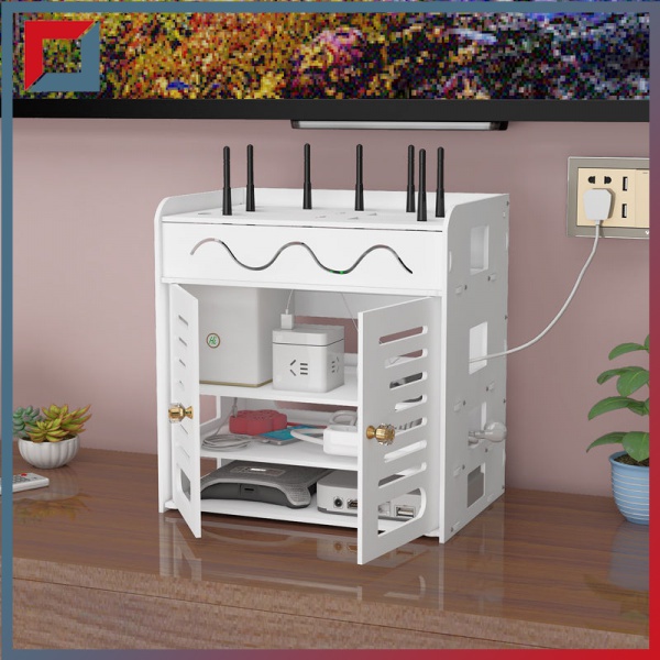 Wireless router storage box cat wire patch panel wifi storage rack ...