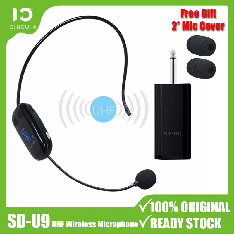 SHIDU U9 UHF Wireless Headset Microphone Single Version Portable 2 In 1