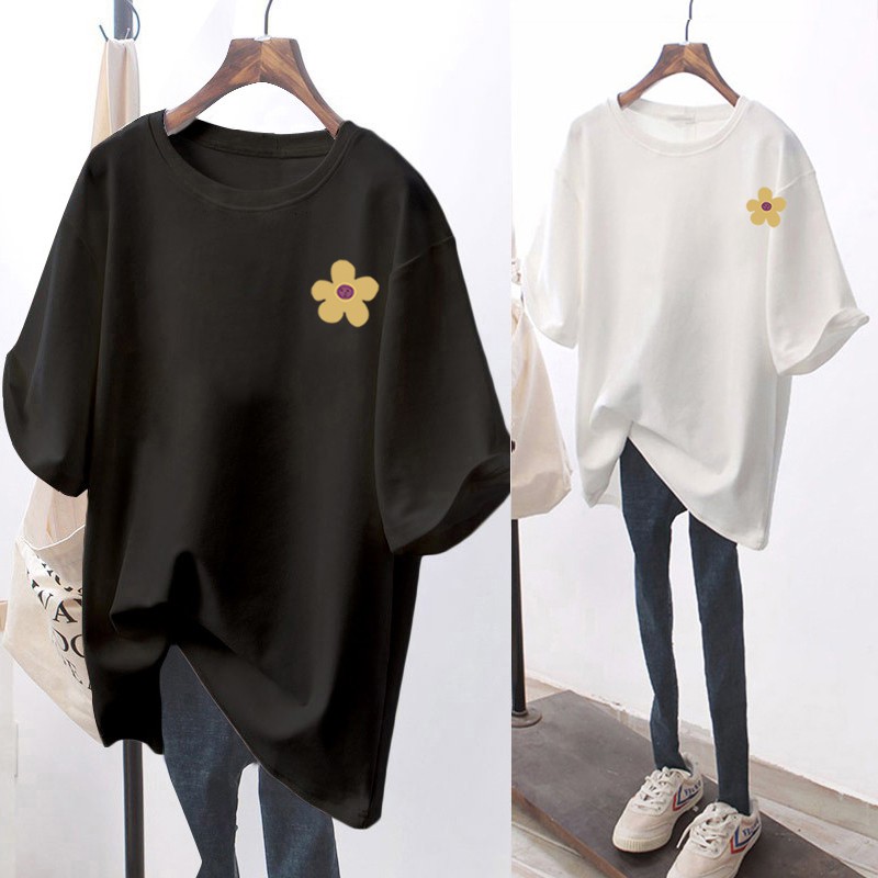 Korean House Women's Blouse Summer Short sleeve Tshirt Fashion Clothing Round Neck Student Tees/ Clothes