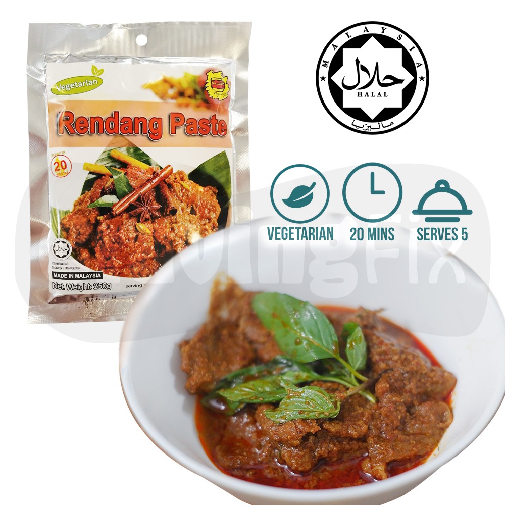 [HALAL-Vegetarian] Little Nyonya - Rendang Paste 250g - Authentic Taste ...