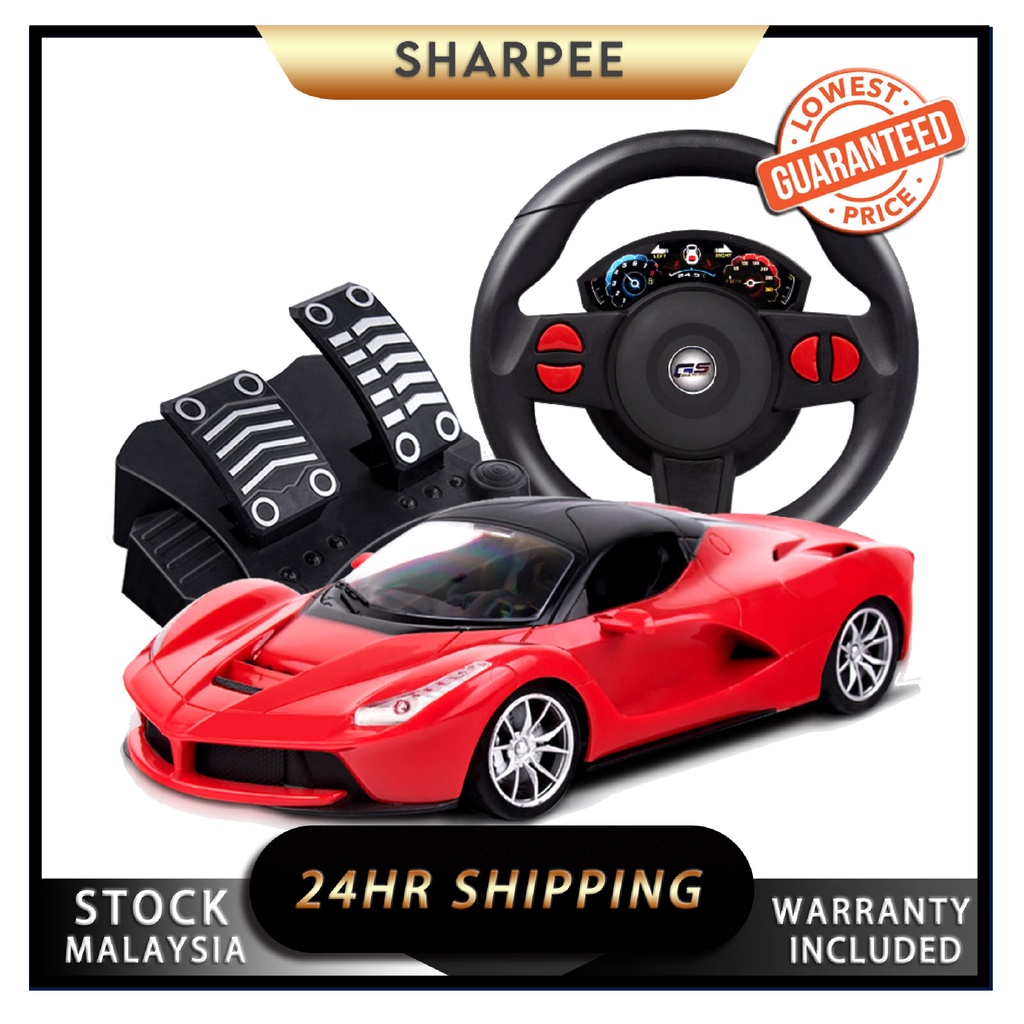 Ferrari remote control car with steering wheel online