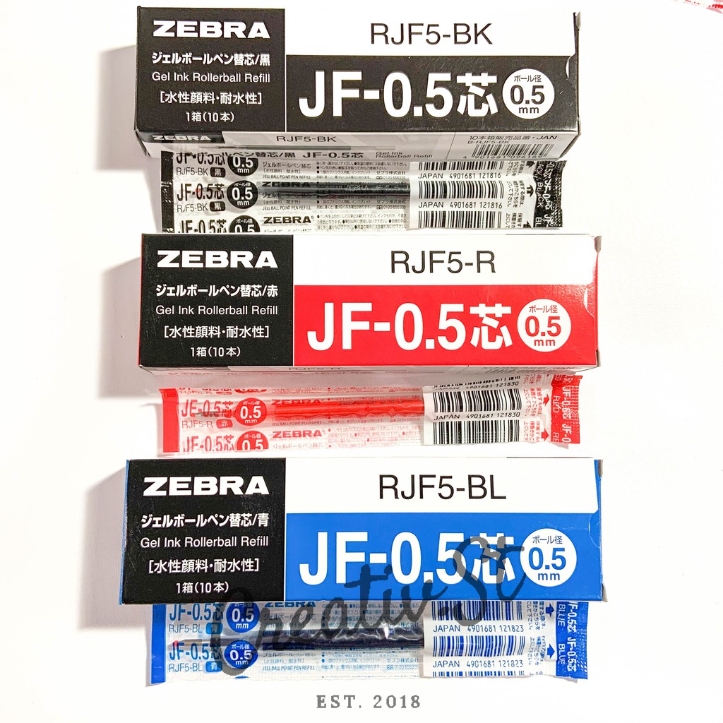Zebra Sarasa Clip REFILL Color Ink Gel Contents 0.5 Mm Shopee Singapore