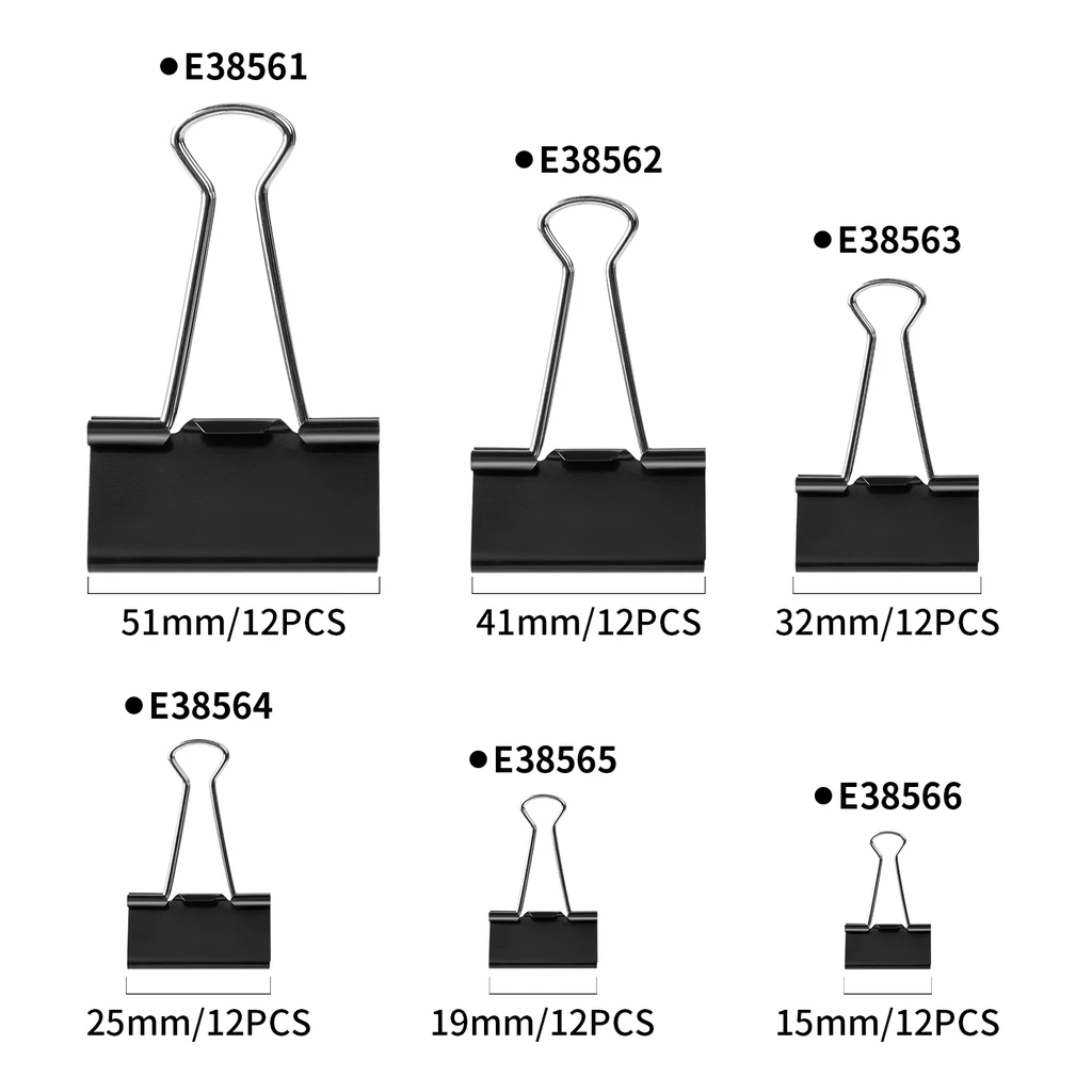 Deli Binder Clip 15Mm bebas karat dilapisi oleh eletroforesis (105) E38566 - Gambar 3