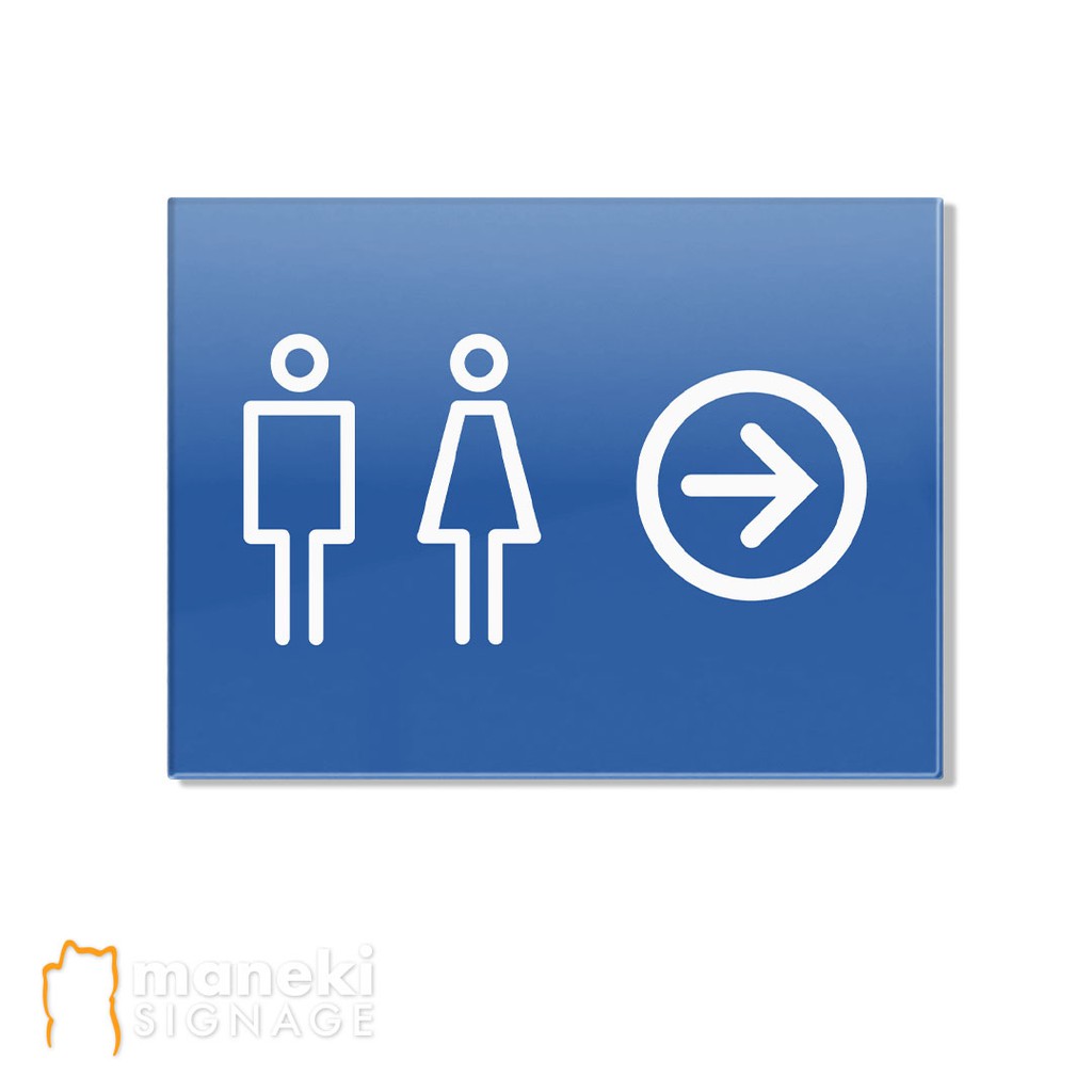 Acrylic Toilet Right Arrow Sign | Shopee Singapore
