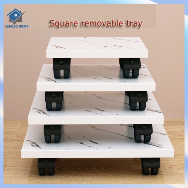 Removable tray Rectangular Flowerpot Base With Roller Pulley Universal ...